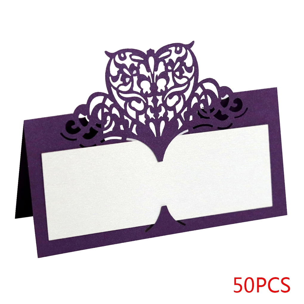 50pcs Fashion  Wedding Table Name Card Place Name Setting Cards Party Favor 