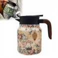 thumbnail image 1 of Raidley Vintage Floral Pattern Tea Thermos Built-In Infuser,Mini Hot Coffee Pot Office Stainless Steel,Insulated Teapot Detachable 800/1000ml Easy To, 1 of 4