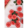 thumbnail image 2 of Flores Artificiales N&T NIETING Rosas de Espuma Coral 25 piezas 18 cm, 2 of 9