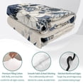 thumbnail image 4 of Quilts King Size Bedding Set, Navy Blue Poinsettia Christmas Lightweight Quilted Comforter, Xmas Winter Flowers Rustic Soft Reversible Bedspread Coverlet with Pillow Covers for All Season, 96" x 106", 4 of 9