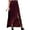 Wine, variant on Wdfiry Womens Flowy Long Skirts Summer Casual Solid Color Midi Skirt Fashion High Waist Pleated Side Split Midi Skirt