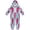 Light Blue Strawberry, variant on Unisex One-Piece Outfits Soft Crystal Velvet Navy Space Planet Printed PJs Full-Zip Wide Leg Jumpsuit for 4T-14Y
