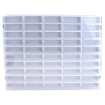 Kokiya 1/64 Model Car Display Case Clear Model Car Showcase for Small Dolls Figures White