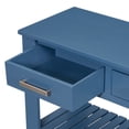 thumbnail image 3 of Lunale Stylish Console Table with 4 Drawers and 2 Shelves, 62.2" Storage Sideboard Cabinet for Entryway, Living Room, Blue, 3 of 6