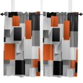 thumbnail image 4 of Geometric Figures Orange Grey Black Curtain Home ration Living Room Short Curtains Window Treatments For Kitchen Bedroom, 4 of 5