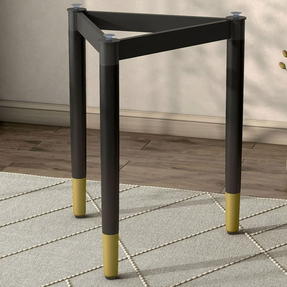 Mil Solid Wood End Table Base, Black