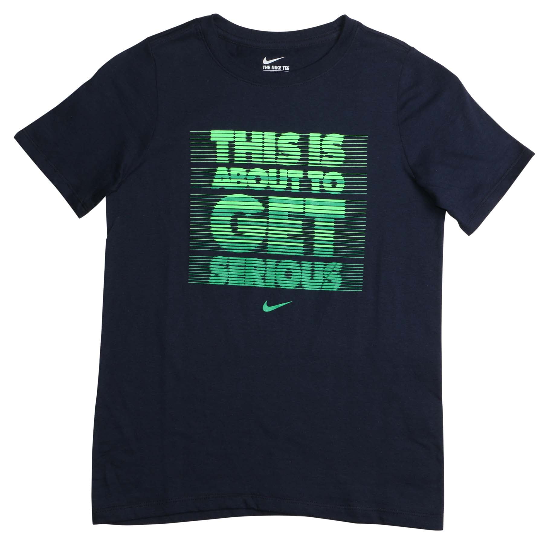 Nike - Nike Big Boys' (8-20) This Is About To Get Serious T-Shirt-Navy ...