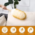 thumbnail image 5 of Plumero de lana con mango de bambú sólido, plumero de plumas naturales con correa para colgar de cuero para limpiar ventiladores de techo, persianas de ventana, computadora, 5 of 5