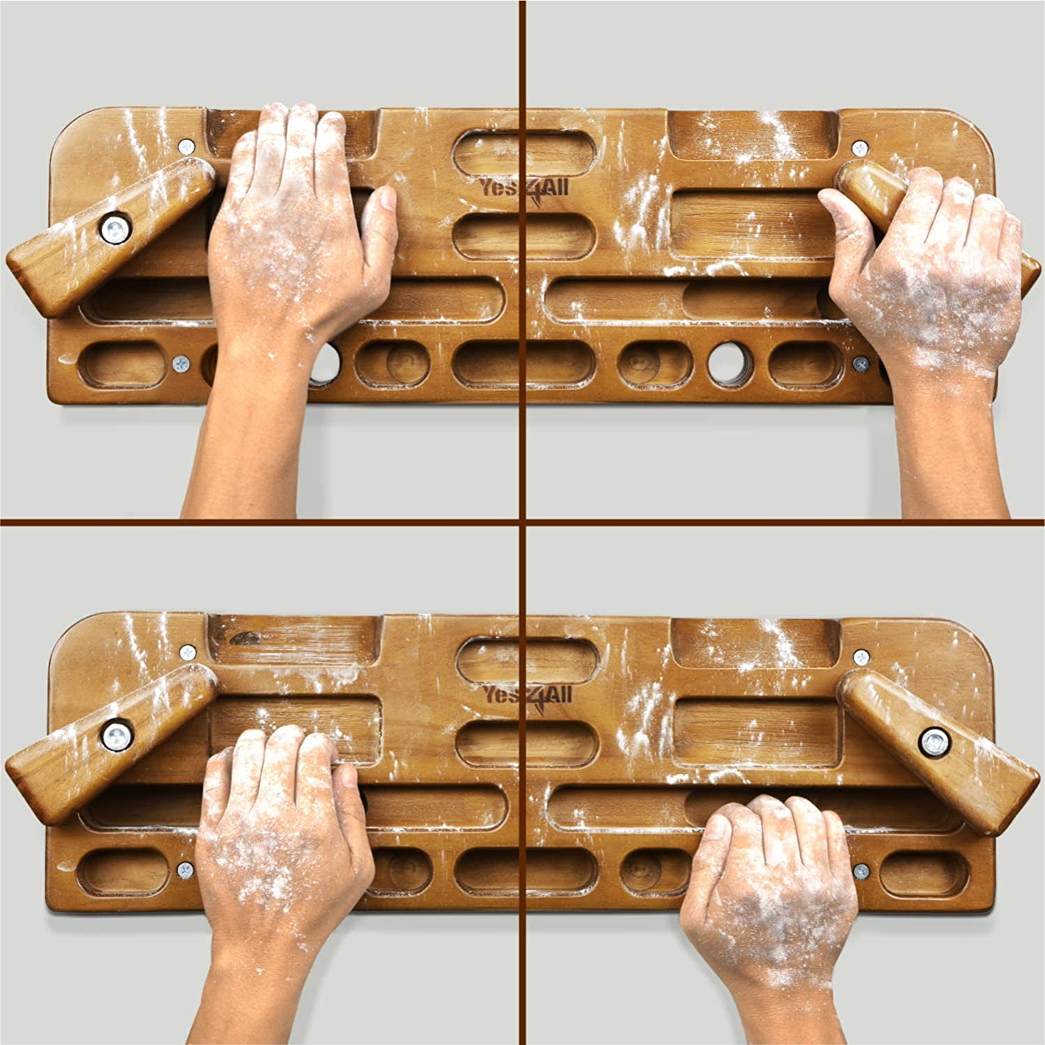 Yes4All Premium Wooden Climbing Fingerboard, Espresso Color