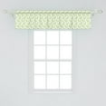 thumbnail image 2 of Ambesonne Green Leaf Valance Pack of 2, Abstract Simplistic, 54"X12", Apple Green and White, 2 of 2