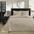 thumbnail image 6 of Queen Size Reversible Bedspread Set, Khaki Quilted Lightweight Coverlet with 2 Pillow Shams, All Season Bedding, 6 of 7