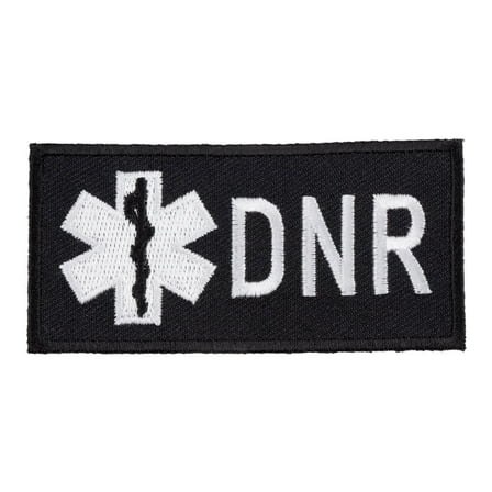 Black and White Medical Iron On Patch
