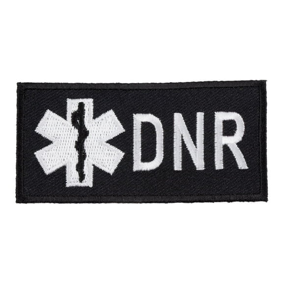 Black and White Medical Iron On Patch