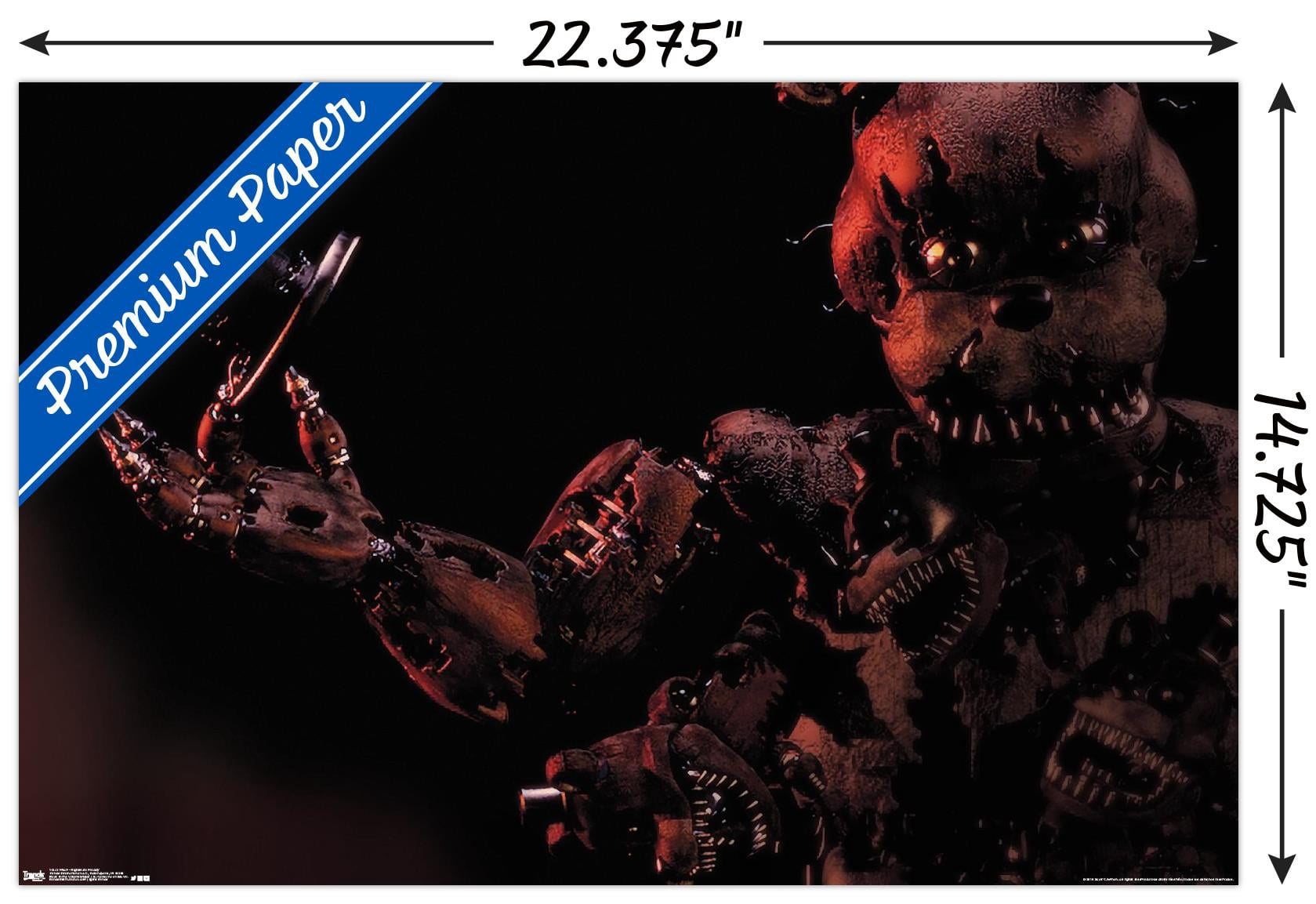 Five Nights at Freddy's - Nightmare Freddy Wall Poster, 14.725" x 22.375"