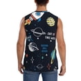 thumbnail image 4 of Goofa Space Printed Men's Sleeveless T-Shirt - Athletic Gym Workout Tank Top for Men - Moisture-Wicking, UPF 30+ Quick-Dry Muscle Tee-X-Large, 4 of 8