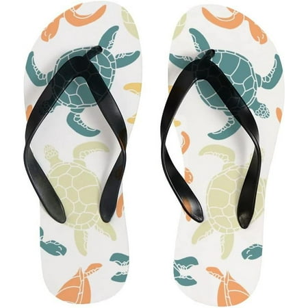 

Dreamtimes Flip Flops Ocean Sea Beach Cute Turtle Tortoise Thong Slip On Slippers Beach Summer Sandals for Women Men Boy Girl Kid