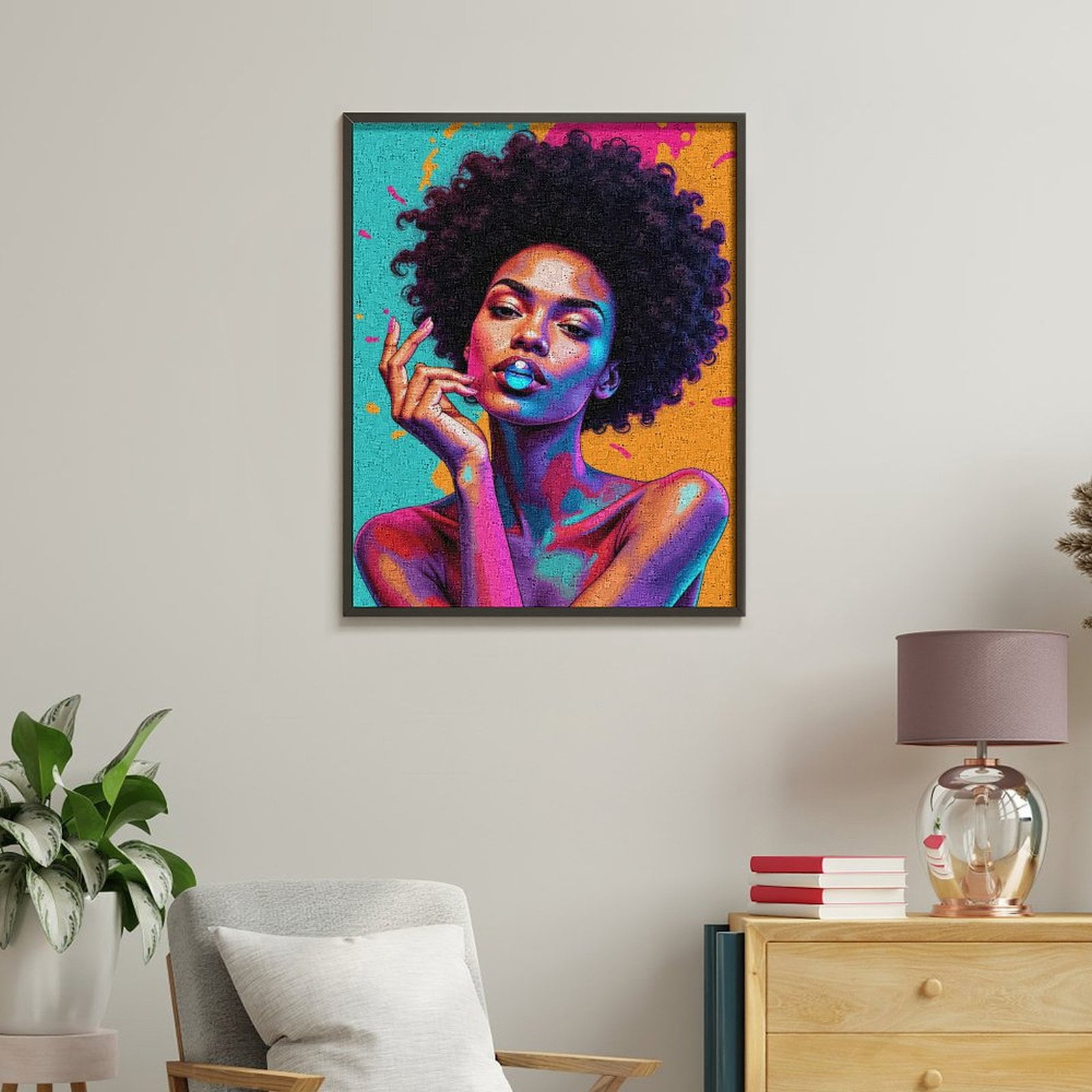 Paint By Numbers Kit for Adults Beginner - DIY Colorful Abstract Portrait Art Canvas Painting Kits for Adults, Frameless Paint By Number for Adults for Home Wall Decor 16x20 Inch