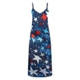thumbnail image 5 of Save On 4Th of July Patriotic Dress for Women Independence Day Shirts American Flag Graphic Sundress Spaghetti Strap V-Neck Dresses Baggy Boho Beach Vacation Sun-Dress Maxi Dress, 5 of 5