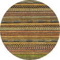 thumbnail image 1 of Ahgly Company Indoor Round Abstract Orange Gold Abstract Area Rugs, 5' Round, 1 of 6