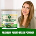 thumbnail image 2 of Organic Super Greens Powder, Citrus Punch Flavor. Energy, Digestive & Eye Health Support. Organic Spirulina, Chlorella, Red Beet Root Powder. All Natural, 28 Servings, USA Made, 2 of 10