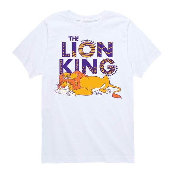 The Lion King - Simba Mufasa - Youth Boys Short Sleeve Graphic T-Shirt