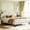 Beige, variant on Upholstered bed with flower headboard / Easy to assemble, suitable for two