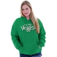 thumbnail image 4 of Eat Veggies Fun Message Vegetarian Hoodie Sweatshirt Women Men Brisco Brands M, 4 of 6