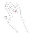 thumbnail image 4 of Bling Jewelry Womens Traditional Oval 4CT Pink Amethyst Statement Ring Zircon Accent Rose Gold Vermeil Sterling Silver, 4 of 6
