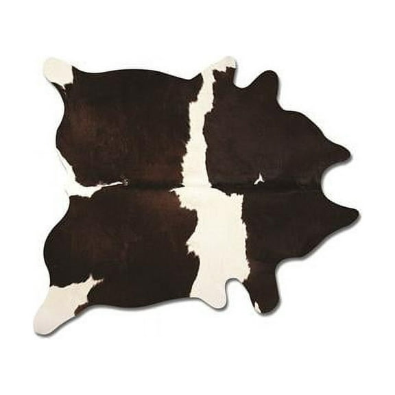 60" x 84" Chocolate And White Cowhide - Area Rug