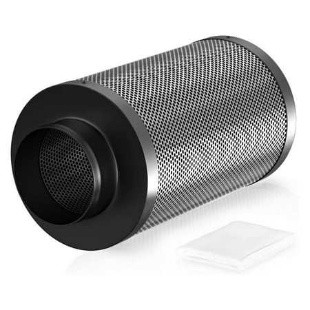 

4 Inch Grow Tent Air Carbon Filter Smellines Odor Control with Clothed Pre-Filter and Lanyard for Inline Duct Fan Grow Tent Odor Scrubber