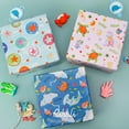 thumbnail image 4 of Ocean Birthday Wrapping Paper 3 Rolls Gift Wrapping Paper for Kids Baby Shower with Manta Ray Turtles Jellyfish- Mini Roll 17 inch x 120 inch(10feet) Per Roll, 4 of 12