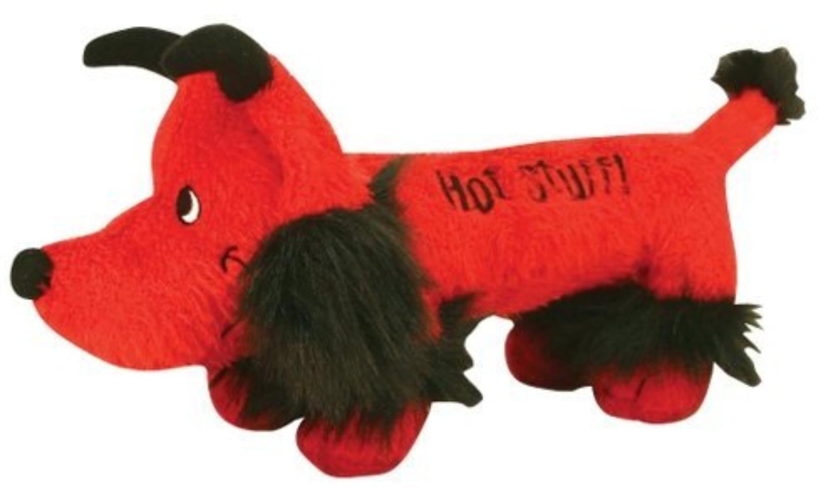 Tricksters Squeaker Halloween Dog Toy 12inch Devil "Hot Dog", With