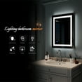 thumbnail image 2 of Ktaxon 32"x24" LED Lighted Bathroom Wall Mounted Mirror Vanity or Bathroom Wall Hanging Rectangle Vertical Mirror,Anti Fog+IP67 Waterproof, 2 of 9