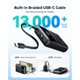 thumbnail image 3 of INIU 20,000 mAh Portable Power Bank with Built-in Cables, 45W Fast Portable Charger with USB-C, Battery Pack with LED Display Compatible with iPhone and Android Phone,Hiking,Travel Essentials,Black, 3 of 9