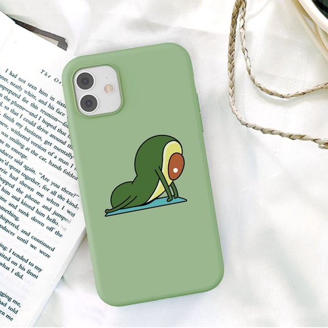 Moskado aguacate Yoga patrón divertido funda para iPhone 14 11 Pro Max 12 13 Mini X XS Max XR 7 8 Plus SE2020 TPU funda de silicona Tan Jianjun unisex