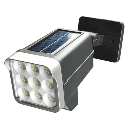 

Ajauxi Dummy Camera with Solar Lamp Outdoor with Motion Sensor Solar Powered Camera Dummy Surveillance Camera IP Camera IP65 Waterproof with Solar Light for Garden Door Opening Corridor