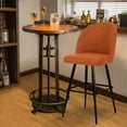 thumbnail image 6 of LEEJAY 30 inch Orange Counter Height Bar Stools Set of 4 ,Modern Linen Bar Chairs with Back for Kitchen Island Dining Room, 6 of 7