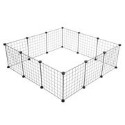 Metal Panel Pet Playpen, DIY Expandable Design for Various Small Animals, Small Animal Cage Indoor Portable Metal Wire Yard Fence for Small Animals, Guinea Pigs, Rabbits Kennel Crate Fence Tent
