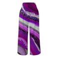 thumbnail image 5 of SMihono Pantalon en Lin pour Femmes Mode Grande Taille Décontracté Ample Confortable Imprimé Taille Haute Pantalon de Loisirs Pantalon de Yoga Pantalon Large pour Femmes, jusqu'à 65 % de Réduction!, 5 of 5