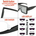 thumbnail image 4 of SAYFUT LED Glasses Party Favor Supplies Rechargeable LED Light Up Toy 8 Animation Modes for Christmas, Party, Festival and Weddings, Blue, 4 of 5
