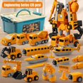 thumbnail image 4 of MACTANO Magnetic Engineering Vehicle Assembled Car Educational Toys with Storage Box for Kid Yellow, 4 of 7