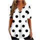 thumbnail image 1 of Tops Cortos para las Mujeres Impresas Blusas Botón Camiseta Manga Corta Cuello en V, Top de Moda para Primavera Verano, 1 of 5