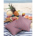 thumbnail image 3 of Pack of 2 Outdoor Pillow Covers, Red Blue Plaid Woven Bag Color Waterproof Square Throw Pillowcase Cushion Decorative Pillow Covers for Couch Patio Tent, 24x24 in, 3 of 6
