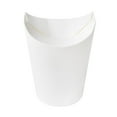 thumbnail image 6 of Restaurantware-Bio Tek 16 Ounce French Fry Cups, 100 Disposable French Fry Holders - With Fold-Down Cover, Tab Lock Closure, White Paper Cups, For Onion Rings, Chips, or Popcorn, Stackable, 6 of 11