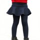 thumbnail image 1 of Vestido Para Niñas, Ropa Para Niñas, Pantalones De Otoño Invierno, Pantalones Elásticos, Mallas Casuales Cálidas Cepilladas Estampadas, Culottes Falsos De Dos Piezas Azul Marino Odeerbi LM103-10958, 1 of 5