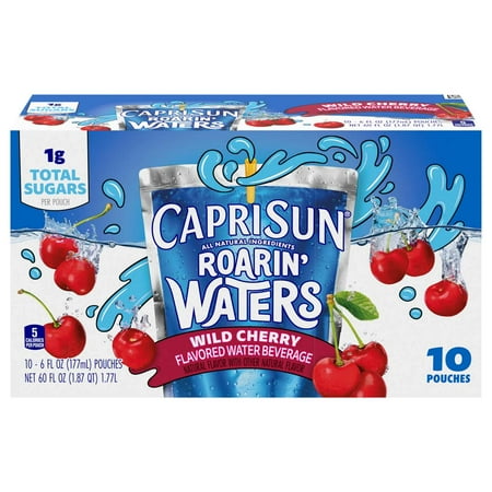 2 Pack Capri Sun Roarin Waters Wild Cherry Water Beverage 10 pk Pouches