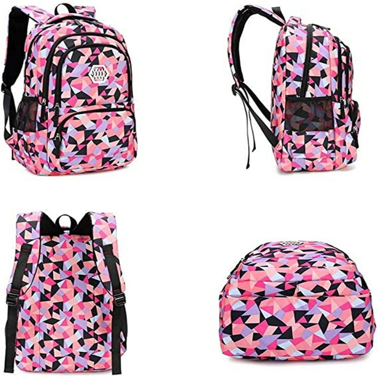 Mini Geometric Pattern Pu Fashion Backpack School Bag Bookbag For School  Outdoors Portable,Lightweight
