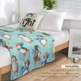 thumbnail image 4 of Christmas Penguin Skiing Throw Blanket Soft Warm Winter Cute Lightweight Flannel Plush Fuzzy Blankets Gift for Women Kids Boys Teens 50X60 in, 4 of 6