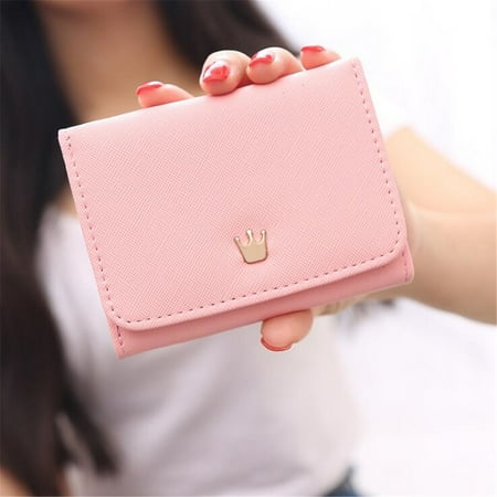 Meigar Women Lady Crown Short Mini Money Wallet Fold Bag Coin Purse Card Holder Wallets