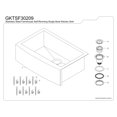 thumbnail image 3 of Gourmetier GKTSF30209 Uptowne 30" Stainless Steel Apron-Front Single Bowl Farmhouse Kitchen Sink with Strainer, Brushed, 3 of 5